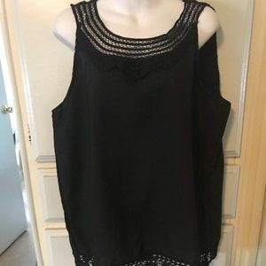 Black Lacey Blouse Size XXL